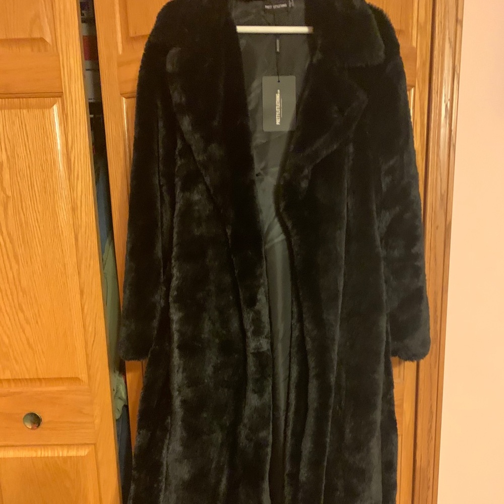Brand New Faux Fur belted coat